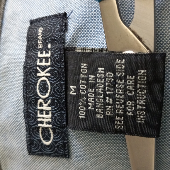 Cherokee Sz Med Shaket/shirt Olive Green with blue Inside - Picture 5 of 6